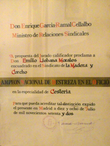 SABIEU QUE? En 1972 es va fer a Gata el concurs nacional de destresa artesana i el va guanyar Emilio Liébanas