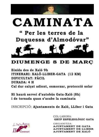CAMINATA XALÓ-LLÍBER-GATA, per terres de la Duquessa, el 8 de març
