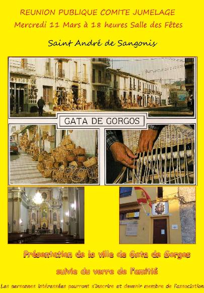 EL DIMECRES 11 ES PRESENTARÀ GATA AL POBLE D'AGERMANAMENT SAINT ANDRÉ DE SANGONIS (FRANÇA)