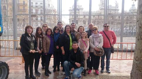 UNA REPRESENTACIÓ DE LA COMISSIÓ DE FESTES 2015, PRESENT A LA MASCLETÀ DE VALÈNCIA