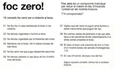 PREVENCIÓ CONTRA ELS FOCS A PASQUA 2015