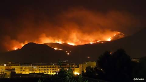 SOLIDARITAT AMB L'INTERIOR DE LA MARINA ALTA: Incendi Vall d'Ebo-Pego