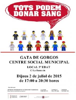 DIJOUS DIA 2 DE JULIOL, NOVA DONACIÓ DE SANG A GATA