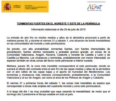 I ARA PARLEM DEL TEMPS. SERÀ VERITAT. VÉNEN TORMENTES?