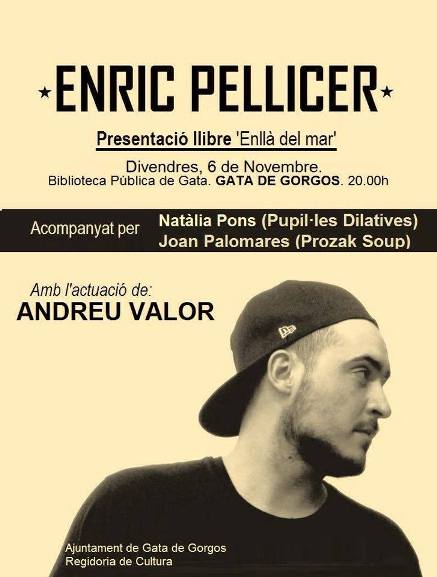 BIBLIOTECA, GATA: ENRIC PELLICER PRESENTARÀ DIVENDRES 6 EL SEU LLIBRE ENLLÀ DEL MAR