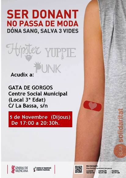 DEMÀ DIJOUS 5, NOVA OPORTUNITAT PER A DONAR SANG