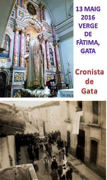 HUI ÉS LA FESTA DE LA VERGE DE FÀTIMA: fins els anys 70 es feia processó