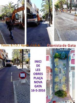 HUI DIA 16 DE MAIG COMENCEN LES OBRES A LA PLAÇA NOVA DE GATA