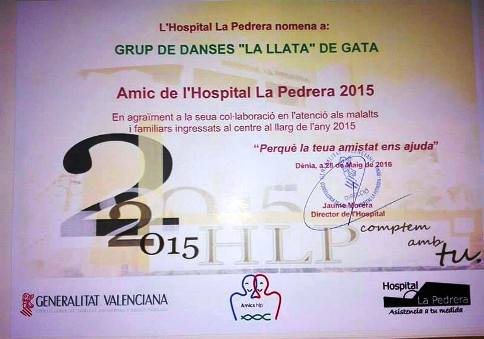 EL GRUP DE DANSES LA LLATA DE GATA, AMIC DE L'HOSPITAL LA PEDRERA 2015