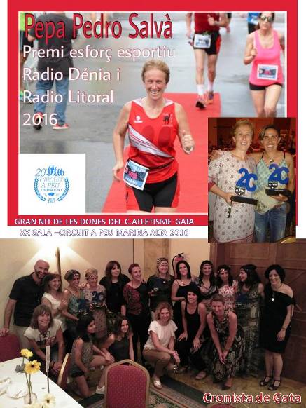 GRAN PROTAGONISME DE LEX XIQUES DEL CLUB ATLETISME GATA: GALA DEL 20 ANIVERSARI DEL CIRCUIT A PEU MARINA ALTA