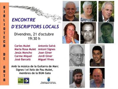 GATA: RECORDEUDESPUSDEMÀ A LA BIBLIOTECA, I ENCONTRE D'ESCRIPTORS LOCALS