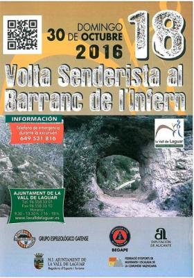 DIUMENGE 30, EL GRUP ESPELEOLÒGIC GATENSE COL·LABORA EN LORGANITZACIÓ DE LA 18 VOLTA SENDERISTA AL BARRANC DE LINFERN (VALL DE LAGUAR)