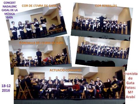 AQUEST MIGDIA, CONCERT NADALENC DE TRES GRUPS DE GATA