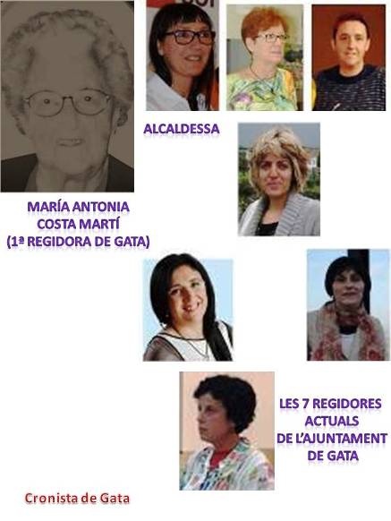 8 DE MARÇ ( i II ) LA CORPORACIÓ DE GATA TÉ 7 DONES, DE 13. UN TOTAL DE 25 REGIDORES HAN FORMAT PART DE LES CORPORACIONS DES DE 1964 FINS ARA