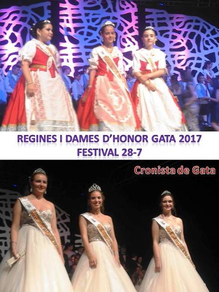 MARÍA PEDRO FONT I ELIA MULET JORRO, ELEGIDES REGINES DE GATA 2017
