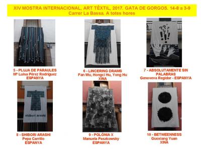 XIV MOSTRA ART TÈXTIL 2017: LES OBRES (5-10)