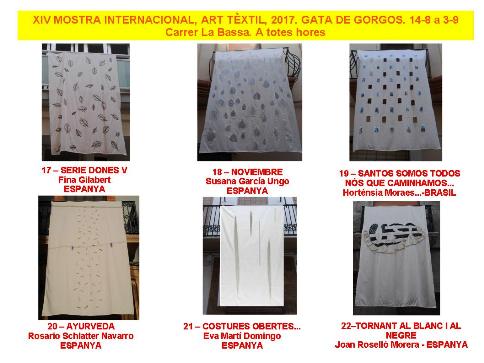 XIV MOSTRA ART TÈXTIL 2017: LES OBRES (17-22)