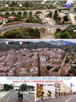 TELEVISIÓ (RTVE1) MOSTRA IMATGES ESPECTACULARS DE GATA, AL PAS DE LA VOLTA CICLISTA A ESPANYA