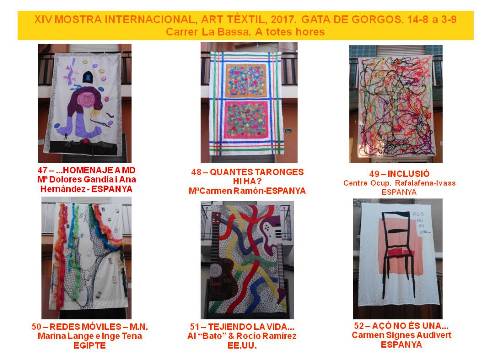 XIV MOSTRA ART TÈXTIL 2017: LES OBRES (47-52)