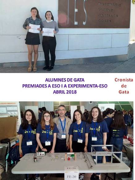 EDUCACIÓ, GATA: PREMIS D'EXCEL·LENCIA A TRES ALUMNES: PRIMÀRIA (1) I ESO (2). MENCIO D'HONOR A EXPERIMENTA-ESO (4)