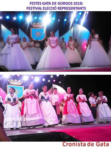 FESTES GATA, 2n DIA, FESTIVAL 2018: ELECCIÓ DELS REPRESENTANTS INFANTILS I MAJORS
