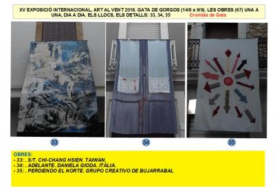 MIRADES URBANES: XV ART AL VENT GATA 18: OBRES, HUI: 33, 34 i 35