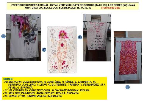 MIRADES URBANES: XV ART AL VENT GATA 18: OBRES, HUI: 36, 37, 38 i 39