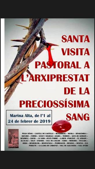 HUI DIA 1, INICI DE LA VISITA PASTORAL A LA MARINA ALTA. A GATA ESTARÀ EL BISBE D. ARTURO ROS EL DIA 9. DIUMENGE, BENDICIÓ DE DOLÇOS