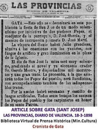 HUI ÉS SANT JOSEP: 121 ANYS, FALLA A GATA; 41 ANYS, COR SERRILLÀS; 32 ANYS, CAIGUDA DEL BADALL,