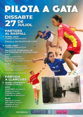 FESTESGATA19: 2n dia, 27/7: PILOTA, ENTRÀ DE LA MURTA, PREGÓI FESTIVAL