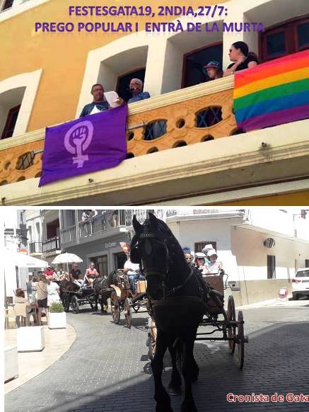 FESTESGATA19: 2ndia27, ENTRÀ DE LA MURTA I PREGÓ POPULAR PER JOSEP DKAIDEK I CARLES MULET