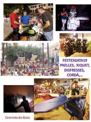 FESTESGATA19: 30/7 A 2/8: PAELLES, RALLI, XIQUET, CORREFOC, DISFRESSES,