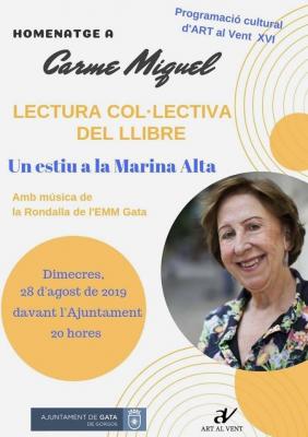 GATA: DEMÀ DIA 28, ART AL VENT XVI LI RET HOMENATGE A CARME MIQUEL