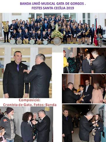 LA BANDA UNIÓ MUSICAL DE GATA CELEBRA ELS DIES GRANS A LA SEUA PATRONA, STA. CECÍLIA