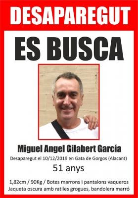 A GATA SEGUIXEN BUSCANT A MIGUEL ÁNGEL, PER SEGON DIA: EFECTIUS I VOLUNTARIS (més de cent persones el busquen)