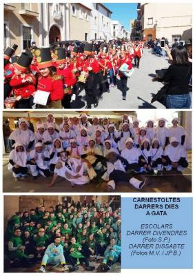 GATA CELEBRA ELS DARRERS DIES AMB DESFILADES I DISFRESSES: Hui i demà, festes escolars