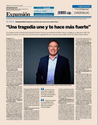 ENTREVISTA A PACO PONS (POINT 1920): CONTRAPORTADA DEL DIARI ECONÒMIC EXPANSIÓN