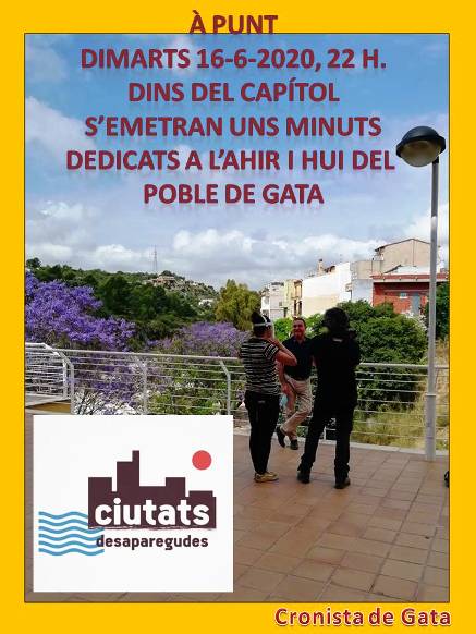 DIMARTS DIA 16, GATA SERÀ PROTAGONISTA AL PROGRAMA TELEVISIU DE À PUNT CIUTATS DESAPAREGUDES (22 HORES)