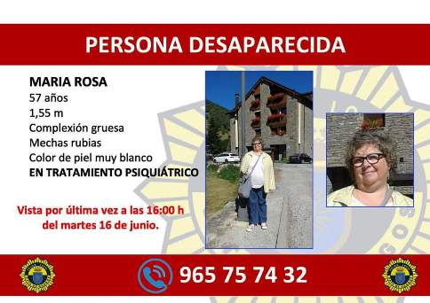 BUSQUEN DES DE LES 16 HORES A LA VEÏNA DE GATA MARÍA ROSA