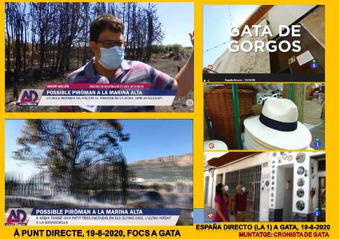 LA PREMSA PARLA DEFOCS A GATA (À PUNT), OBRES DEL TREN (MARINA PLAZA), COVIDI ESPAÑA DIRECTO