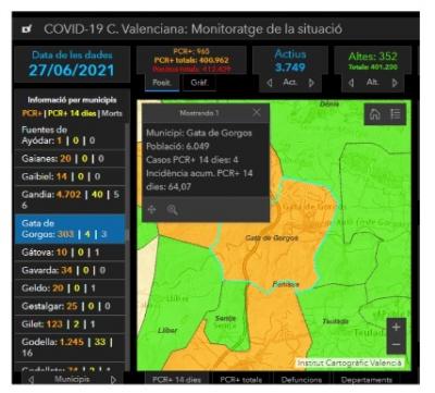 COVID19, GATA: PUJEN A 4 ELS CONTAGIS. PROP DEL RISC MITJÀ, INCIDÈNCIA 64,07. ALERTA, DES DE MARÇ NO EN TENÍEM TANTS. SEGUIXEN LES VACUNACIONS, ARA PROFESSORAT I DE 60 A 65 ANYS