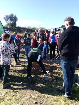 PLANTEN UNS 200 ARBRES I ARBUSTS D'ESPÈCIES AUTÒCTONES AL VOLTANT DEL PARATGE DE LA RANA DE GATA