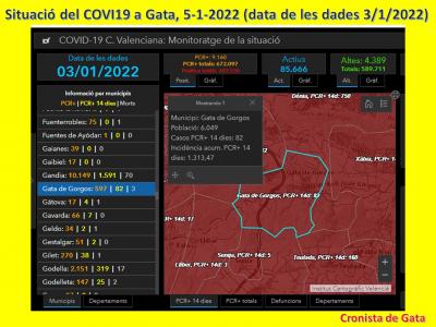 COVID19, GATA: SEGUIM PER AMUNT. 32 NOUS POSITIUS. TENIM ARA ACTIUS 82. S'HAN DONAT 15 ALTES. INCIDÈNCIA: 1.313,47