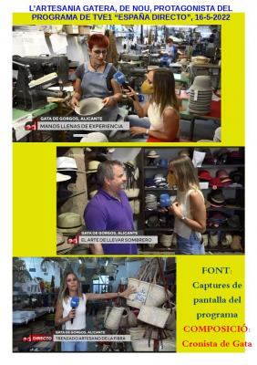 L'ARTESANIA DE GATA TORNA A VEURE'S A LA TELEVISIÓ (ESPAÑA DIRECTO, LA 1TVE)