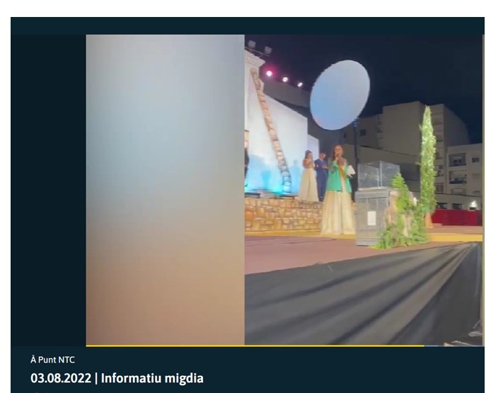 FESTES GATA 2022: LA PREMSA I TELEVISIÓ (à punt) ES FAN RESSÓ DEL DISCURS REIVINDICATIU DE LA REPRESENTANT FESTERA DEL 2019