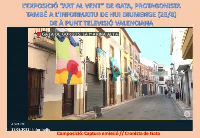 L'INFORMATIU DE MIGDIA DE HUI DIUMENGE (28/8) DE À PUNT TV ES FA RESSÓ DE LA MOSTRA ART AL VENT DE GATA