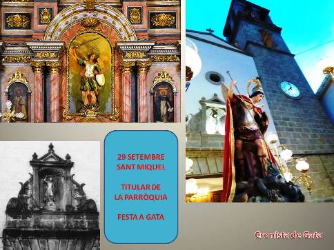 HUI, DIA 29, ÉS LA FESTA LOCAL DE SANT MIQUEL, PATRÓ TITULAR DE LA PARRÒQUIA QUE TÉ 449 ANYS. Anit, sopar de Càritas. Hui missa major, processó i castell