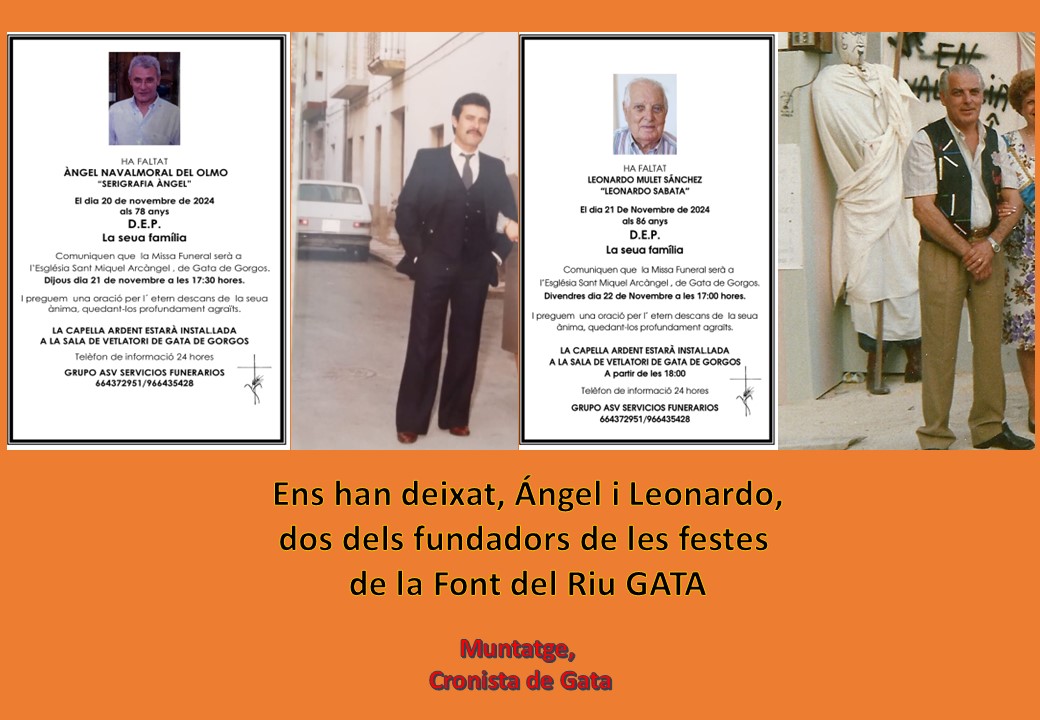 EL BARRI DE LA FONT DEL RIU DE GATA PERD A DOS DELS SEUS VEÏNS: Ángel i Leonardo van ser fundadors de les festes l'any 1981