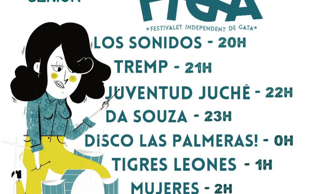 HUI A GATA, XVII EDICIÓ DEL FESTIVALET INDEPENDENT (FIGA). Va començar l'any 2007, el COVID va forçar el paró del 2020 i 2021. Organitza GataFanClub i l'Ajuntament. Parc Enric Valor.