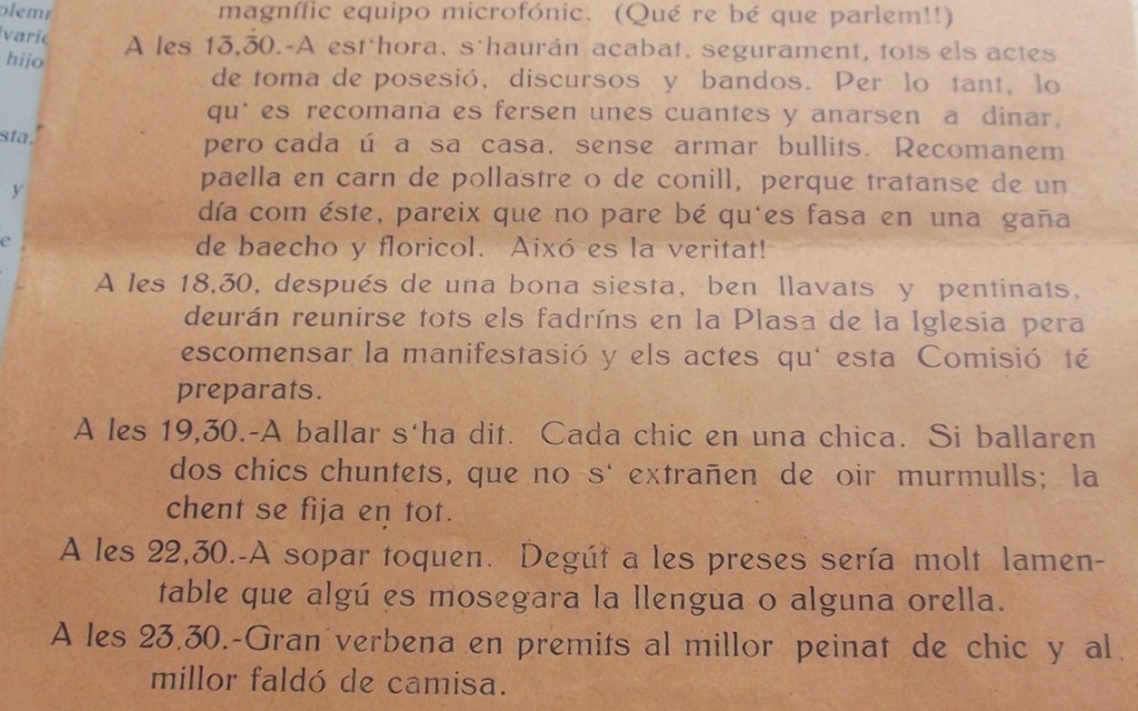 HISTÒRIA LOCAL FESTERA: ABANS A GATA...EL DIA 7 D'AGOST ERA LA FESTA DELS FADRINS
